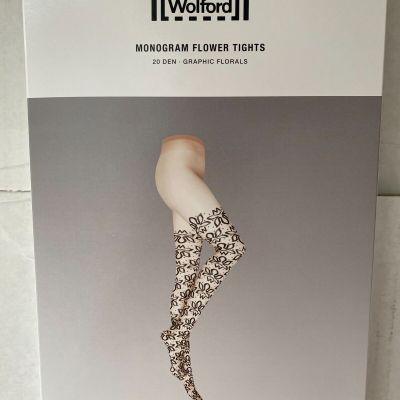 Wolford Monogram Flower Tights (Brand New)